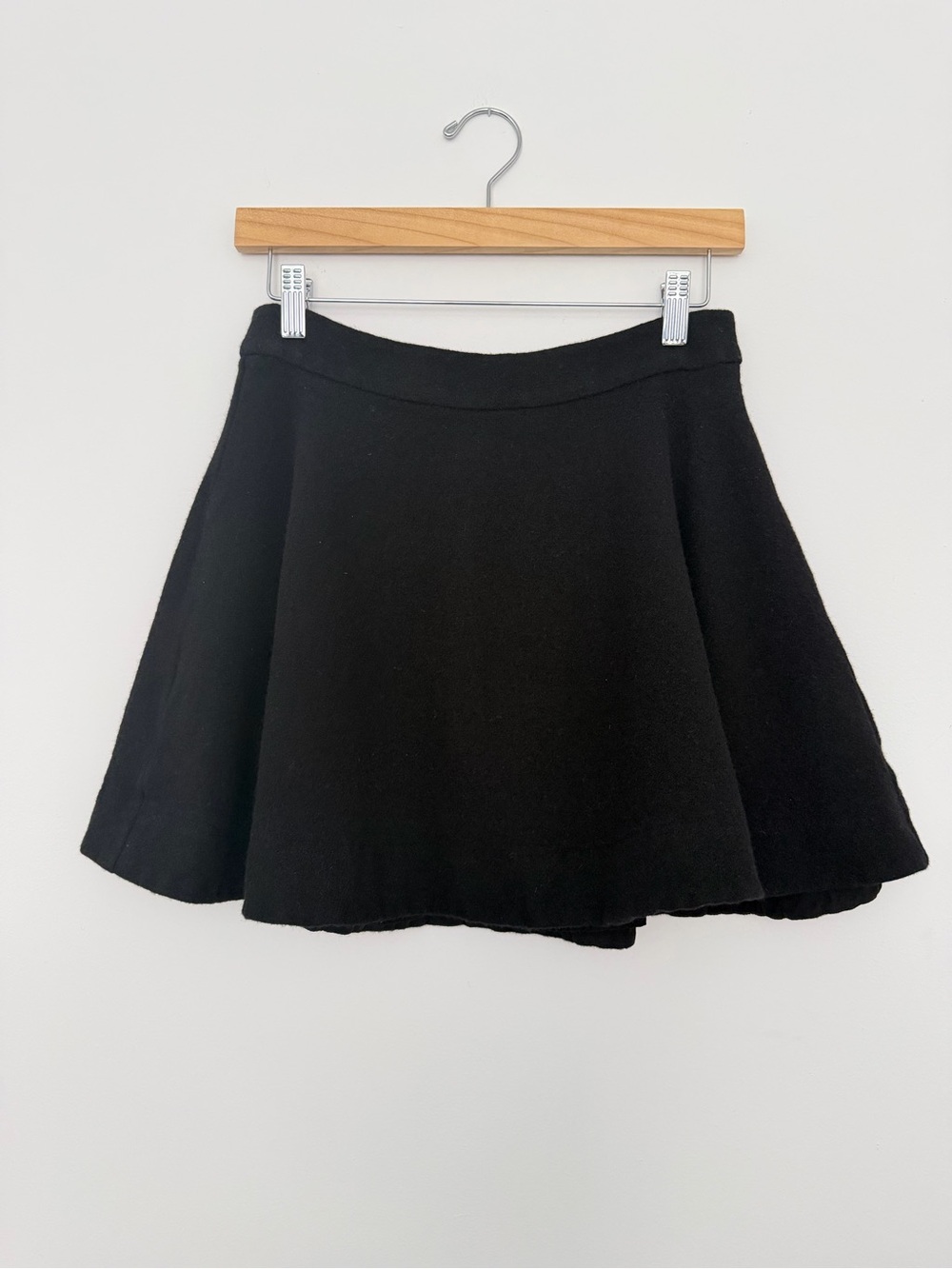 Sezane Wool Flared Mini Skirt